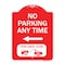 Signmission No Parking Anytime Tow-Away Zone W/ Left Arrow, Red & White Aluminum Sign, 18" x 24", RW-1824-23772 A-DES-RW-1824-23772 - alternate 1